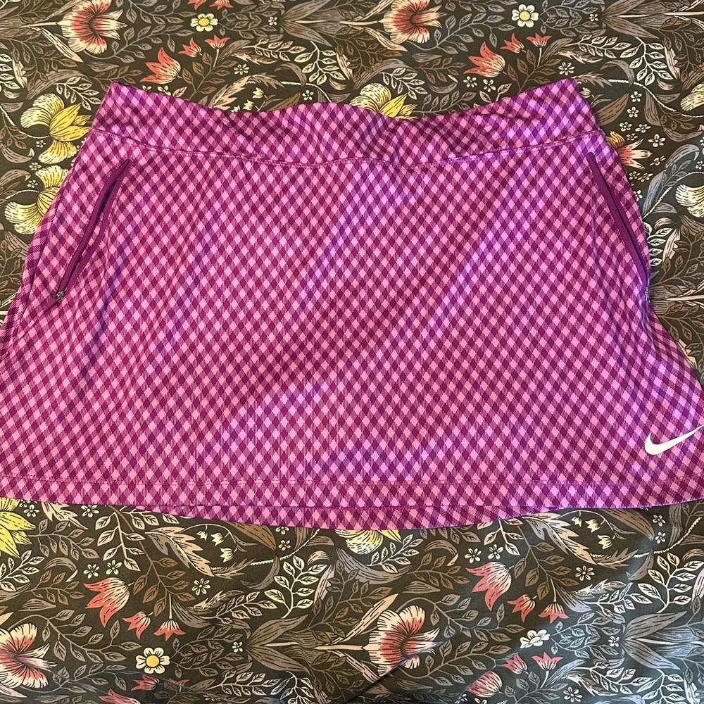 Nike Purple Plaid Golf Skort